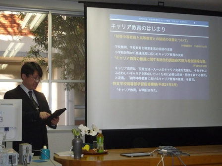 香川県立盲学校での講演の様子