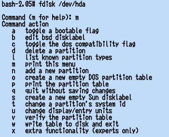 fdisk$B$N(Bhelp