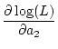 $\displaystyle \frac{\partial \log(L)}{\partial a_2}$