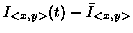 $I_{<x,y>}(t) - \bar{I}_{<x,y>}$