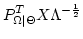 $\displaystyle P_{\Omega\vert\Theta}^T X \Lambda^{-\frac{1}{2}}$