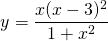 \[y = \frac{x(x-3)^2}{1+x^2}\]