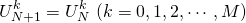 \[U_{N+1}^k = U_N^k~ (k=0, 1, 2, \cdots ,M) \]