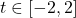t\in [-2,2]