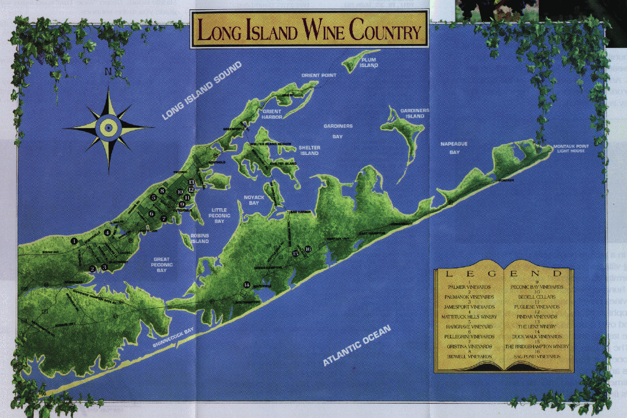 Long Island Winery Map